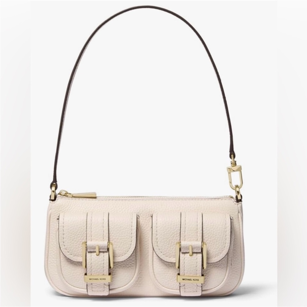 Michael Kors Cream Leather Pouchette